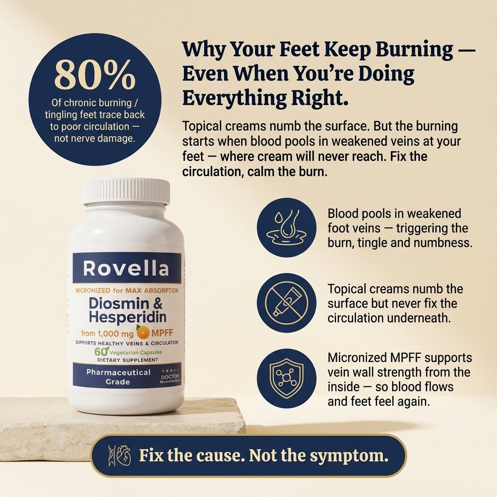 Diosmin & Hesperidin Capsules | Natural Neuropathy Support for Burning, Tingling & Numb Feet