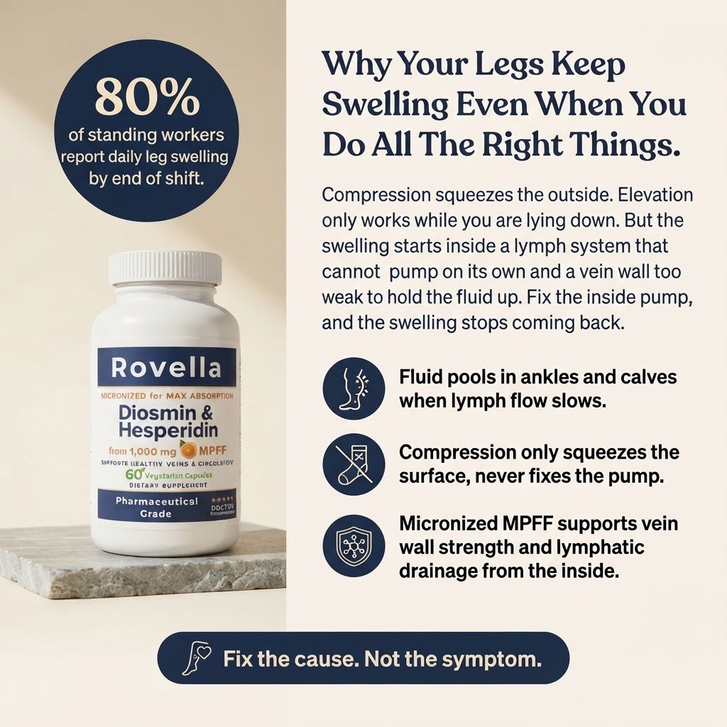 Diosmin & Hesperidin Capsules | Lymphatic Drainage Support for Swollen Legs & Ankles